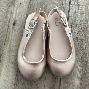 Zara rose gold girls shoes